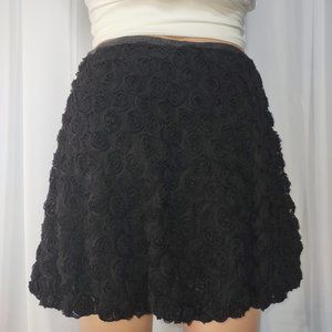 Tara Jarmon for Target black rosette bubble style mini skirt size XS